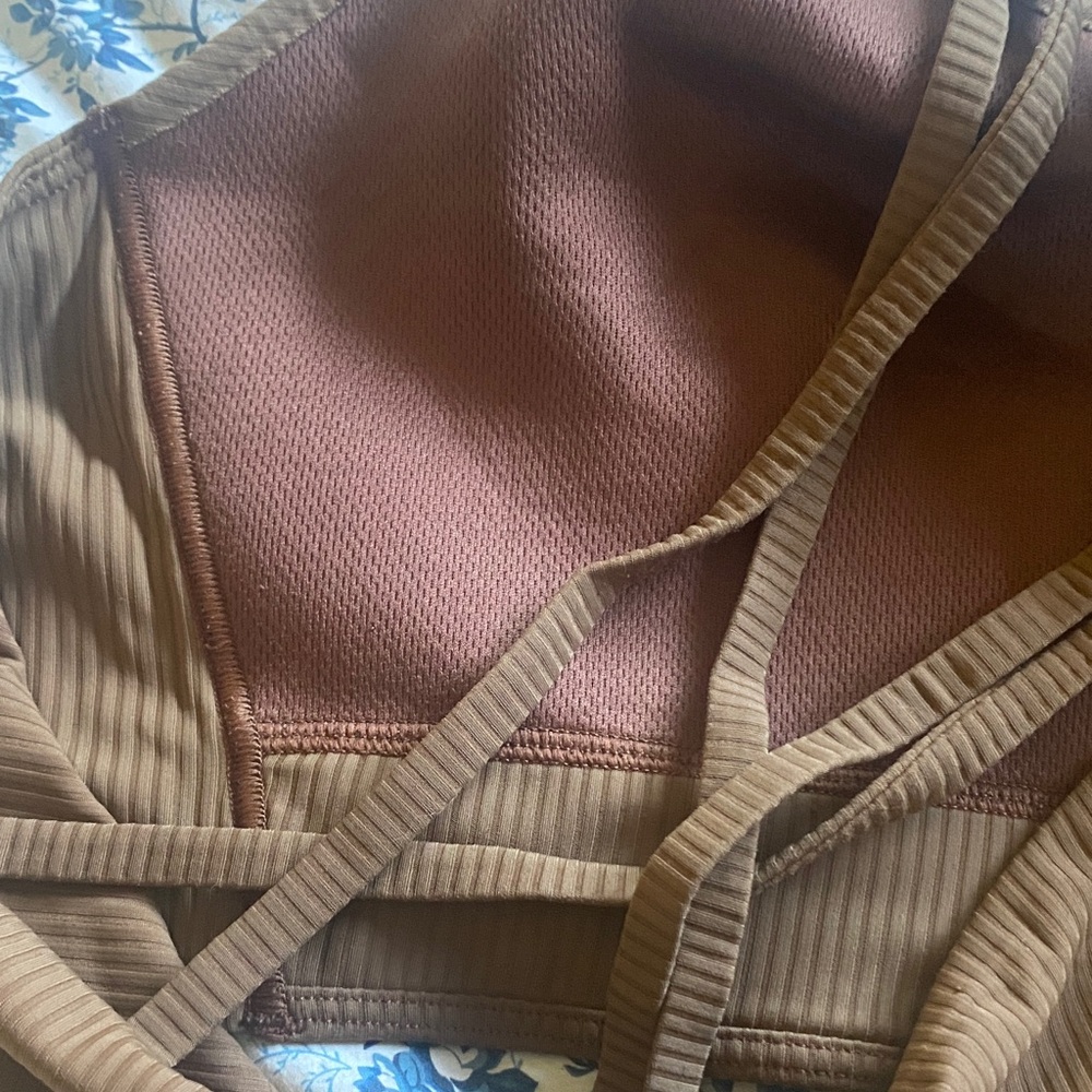Lululemon Athletica Brown Striped Sports Bra - Picture 4 of 4